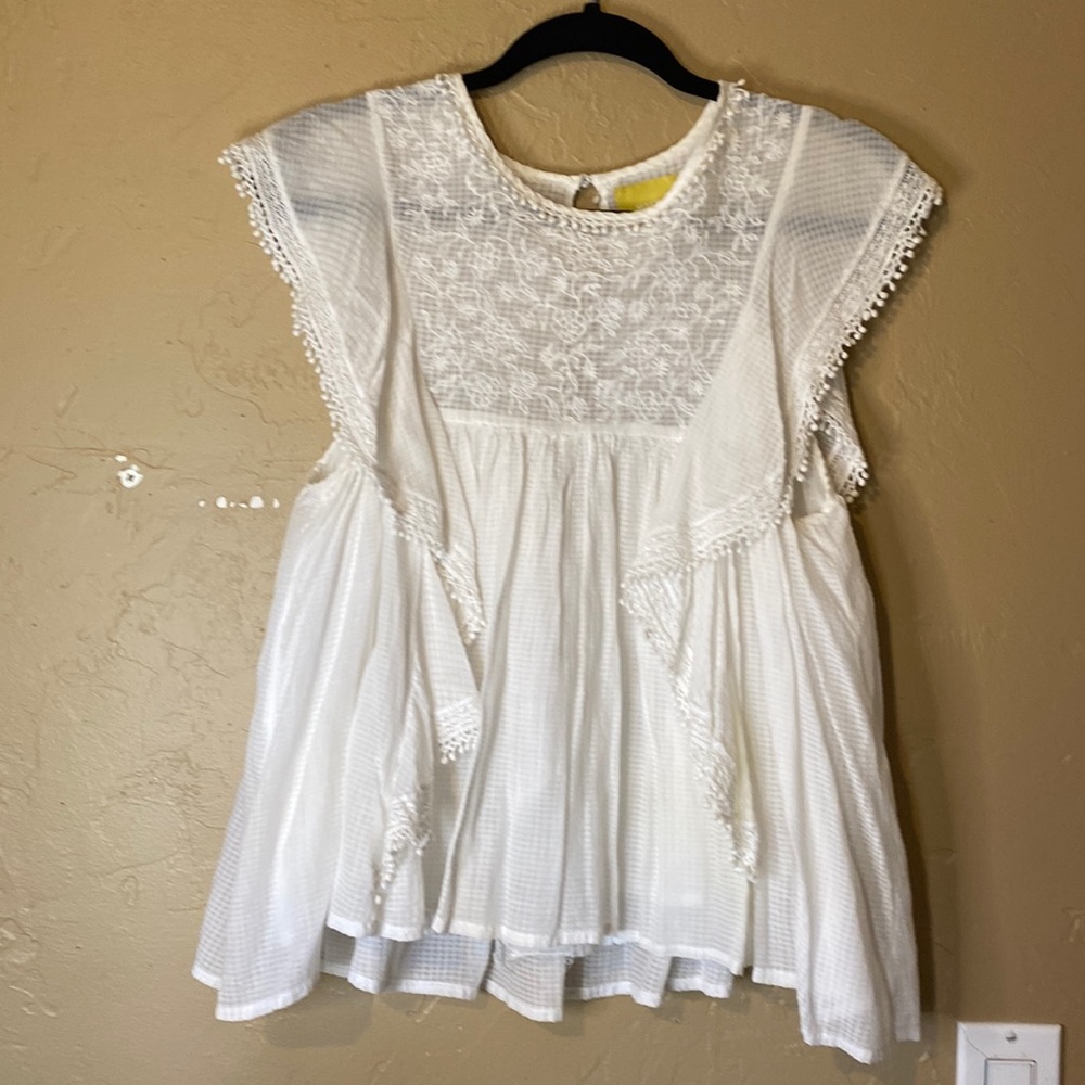 Anthropologie white blouse
